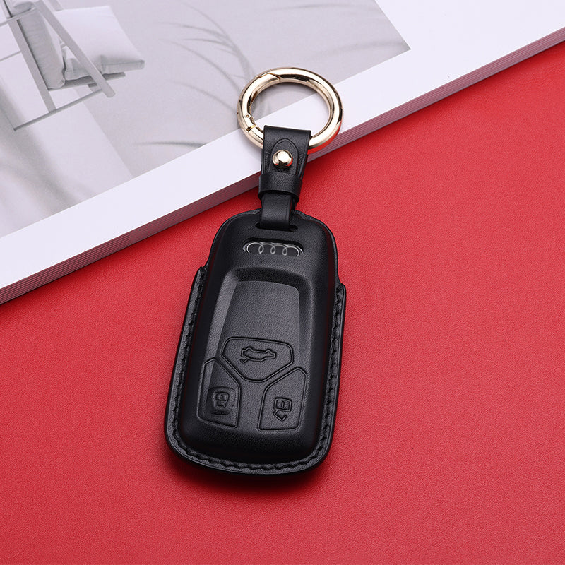 Pastel Leather Key Fob Cover for Audi (Model C)