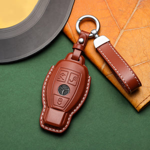 Open image in slideshow, Mercedes Benz Exclusive Leather Key Fob Cover (Model A)
