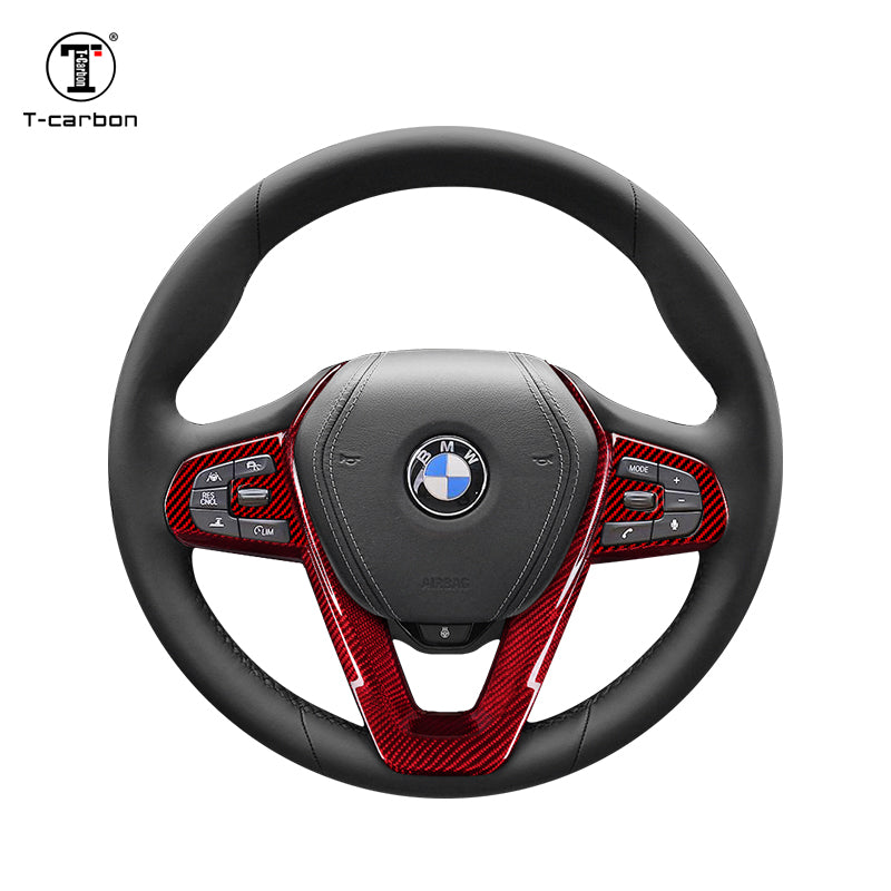 BMW Carbon Fiber Steering Wheel Cover (Model C: 2018-2021)