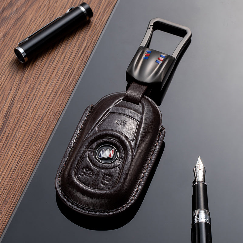 Leather Key Fob Cover for Buick (Model A) - T-Carbon Official Store