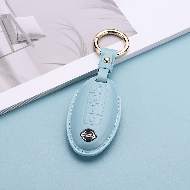 Pastel Leather Key Fob Cover for Nissan (Model A) - T-Carbon Official Store