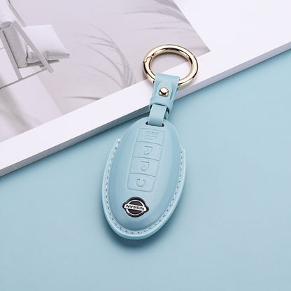 Pastel Leather Key Fob Cover for Nissan (Model A) - T-Carbon Official Store