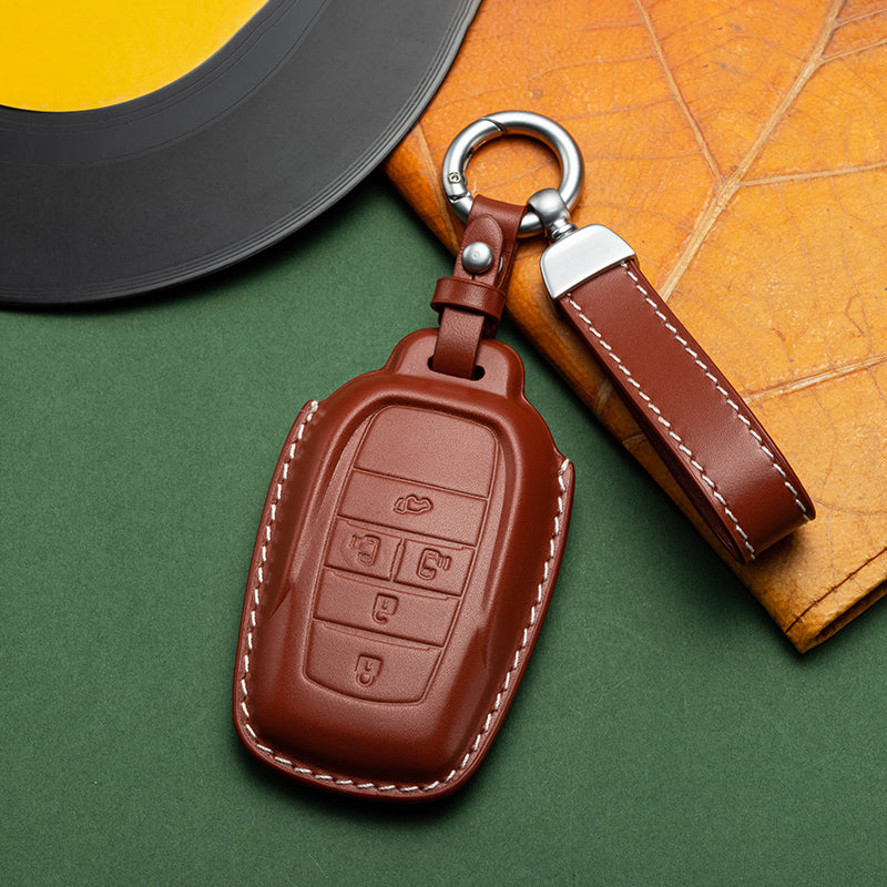 Exclusive Leather Key Fob Cover for Toyota (Model B)