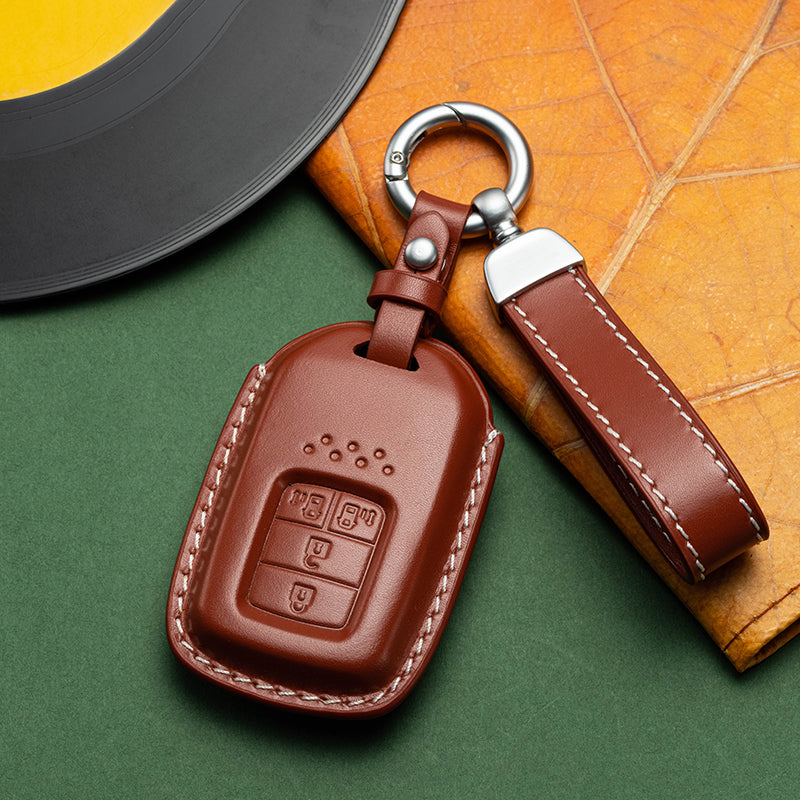Exclusive Leather Key Fob Cover for Honda (Model C)