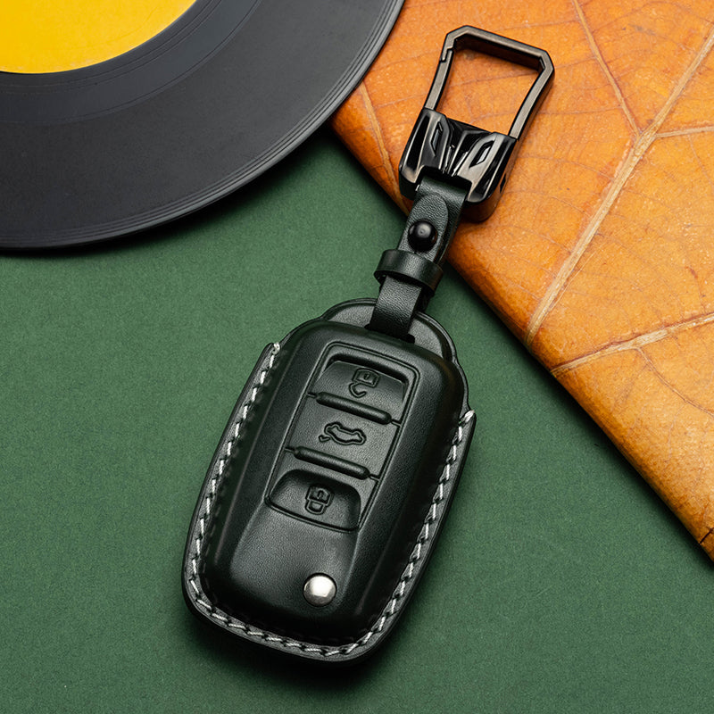 Exclusive Leather Key Fob Cover for Volkswagen (Model B)