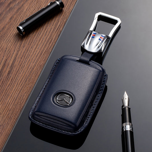 Leather Key Fob Cover for Mazda (Model B) - T-Carbon Official Store