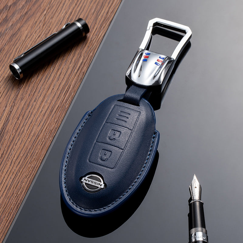 Leather Key Fob Cover for Nissan (Model A) - T-Carbon Official Store