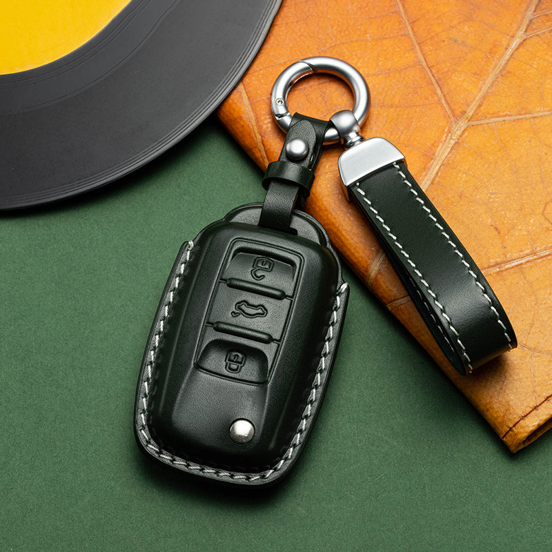 Exclusive Leather Key Fob Cover for Volkswagen (Model B)