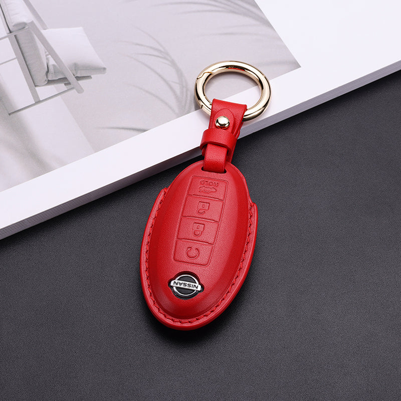Pastel Leather Key Fob Cover for Nissan (Model A) - T-Carbon Official Store