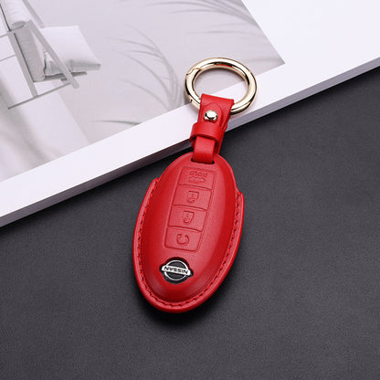 Pastel Leather Key Fob Cover for Nissan (Model A) - T-Carbon Official Store