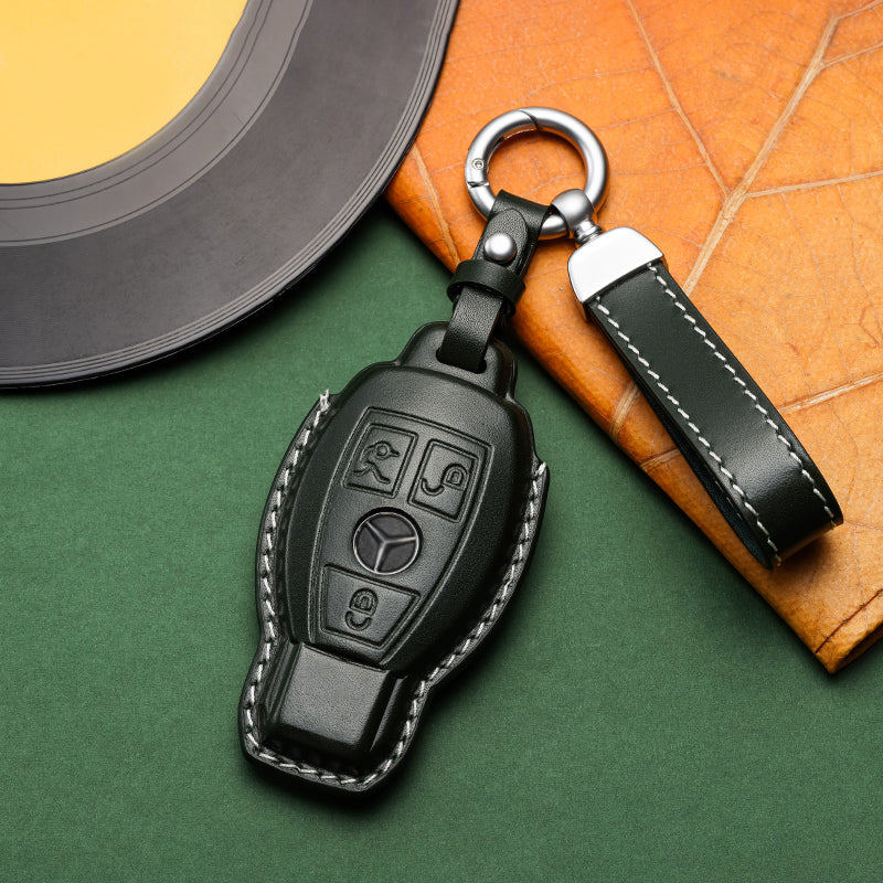 Exclusive Leather Key Fob Cover for Mercedes Benz (Model A)