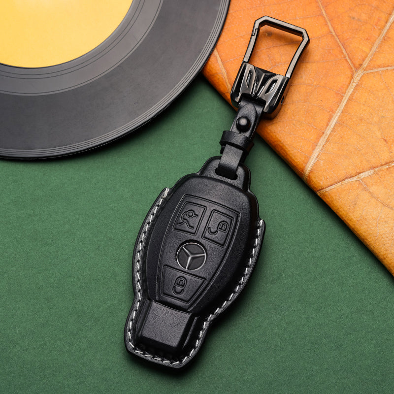 Exclusive Leather Key Fob Cover for Mercedes Benz (Model A)