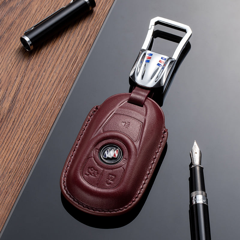 Leather Key Fob Cover for Buick (Model A) - T-Carbon Official Store