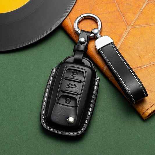 Exclusive Leather Key Fob Cover for Volkswagen (Model B)
