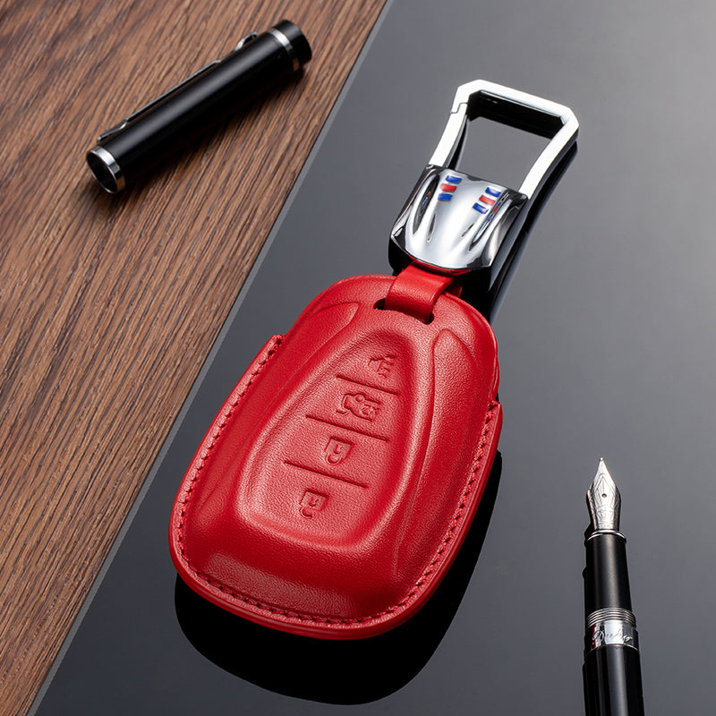 Leather Key Fob Cover for Chevrolet (Model B)