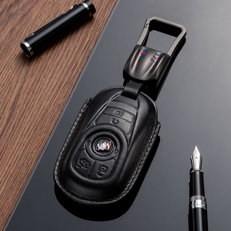 Leather Key Fob Cover for Buick (Model A) - T-Carbon Official Store
