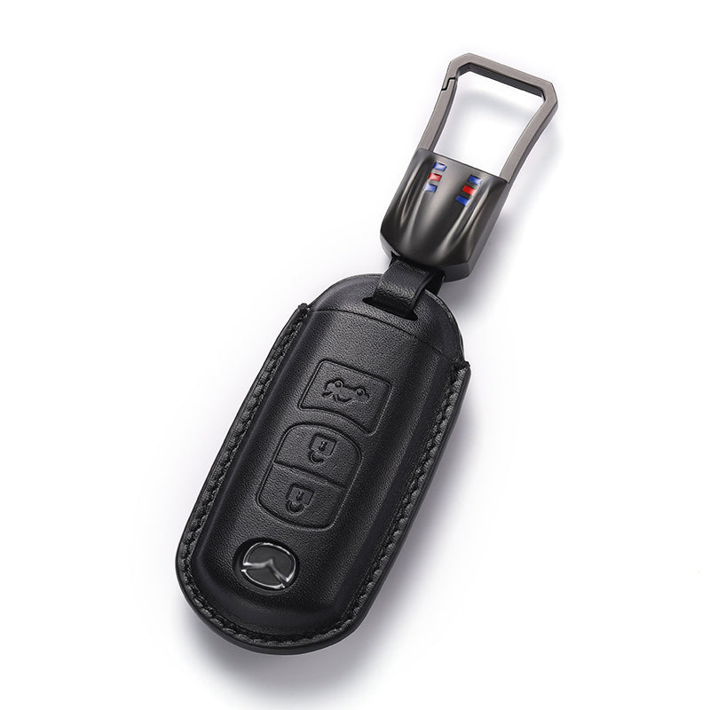 Leather Key Fob Cover for Mazda (Model A) - T-Carbon Official Store