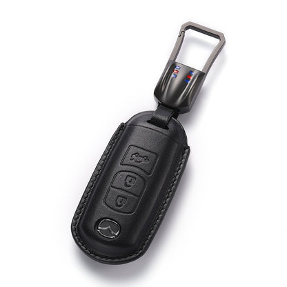 Leather Key Fob Cover for Mazda (Model A) - T-Carbon Official Store
