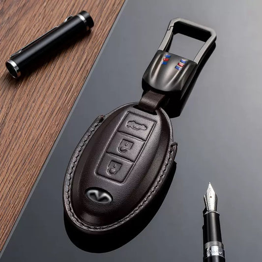 Leather Key Fob Cover for Infiniti (Model B) - T-Carbon Official Store