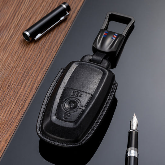 Leather Key Fob Cover for Ford (Model C) - T-Carbon Official Store