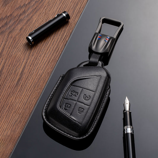 Leather Key Fob Cover for Cadillac (Model D) - T-Carbon Official Store
