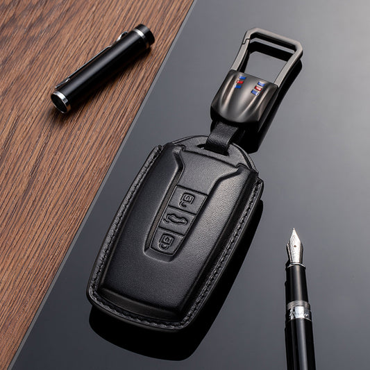 Leather Key Fob Cover for Volkswagen (Model D)