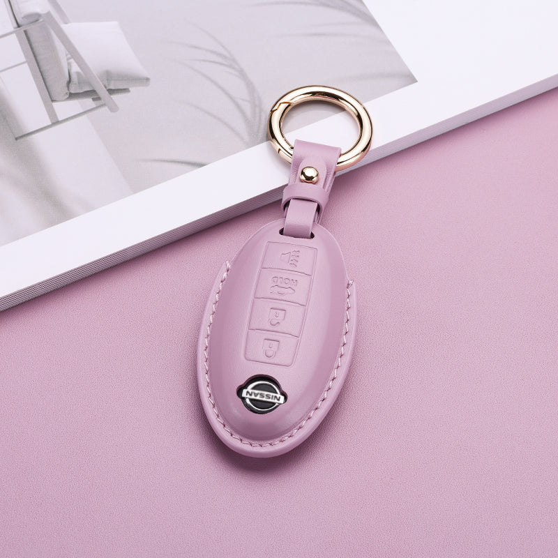 Pastel Leather Key Fob Cover for Nissan (Model A) - T-Carbon Official Store
