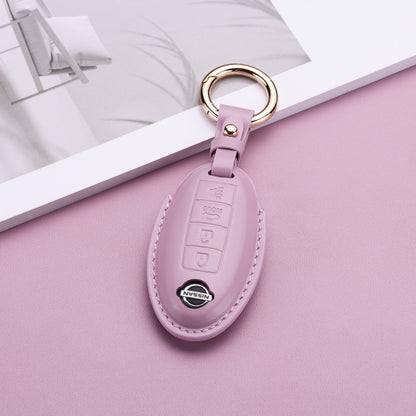Pastel Leather Key Fob Cover for Nissan (Model A) - T-Carbon Official Store