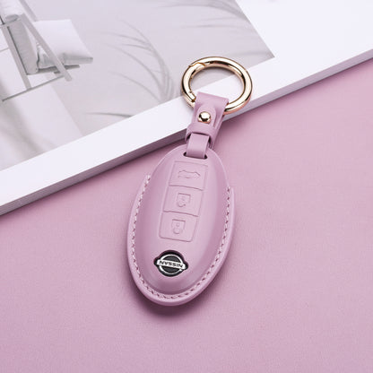 Pastel Leather Key Fob Cover for Nissan (Model A) - T-Carbon Official Store