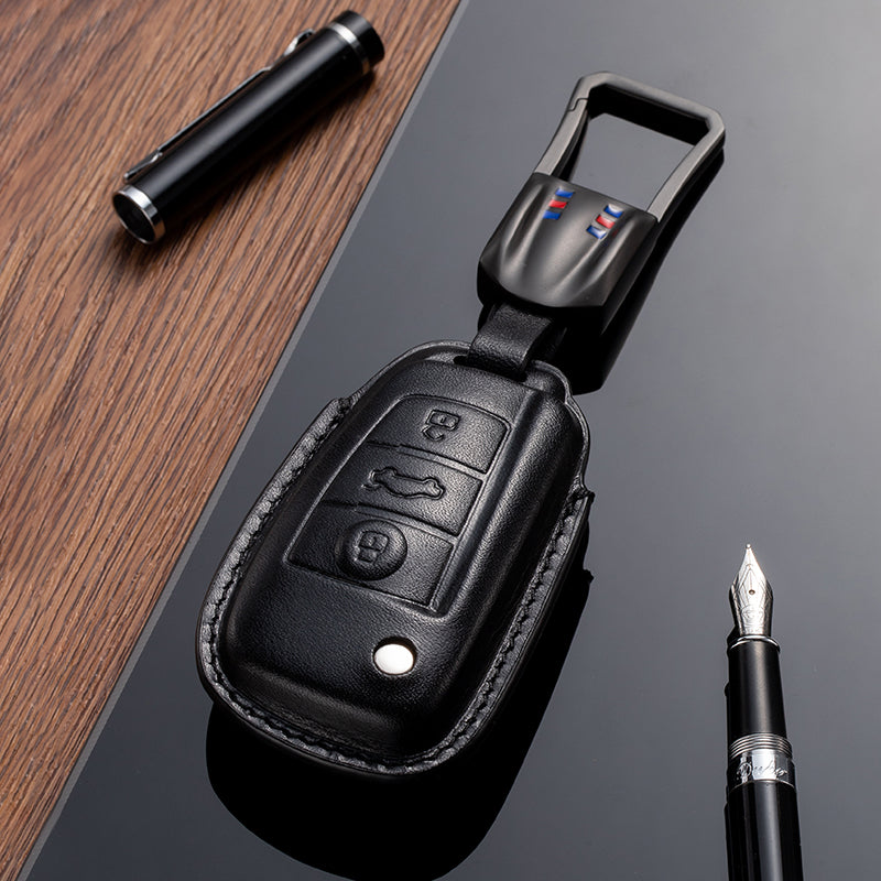 Leather Key Fob Cover for Audi (Model B) - T-Carbon Official Store