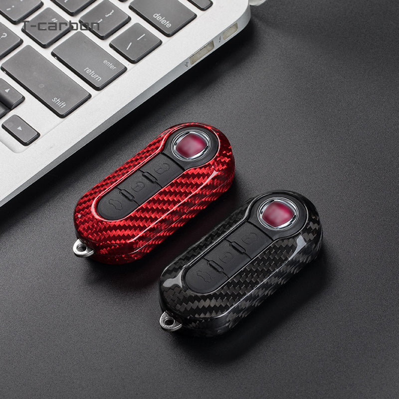 T-Carbon for Fiat Carbon Fiber Key Fob Case (Model A) - T-Carbon Official Store
