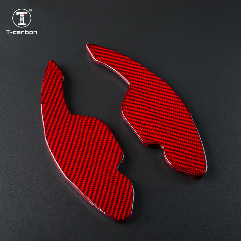 thumbnail image 2 of H-Customs Real Carbon Fiber Shift Paddles For Audi A3, A4, A5, A6, Q7, TT, TTS, RS Models – 2015-2019, Gloss Finish 2 of 4