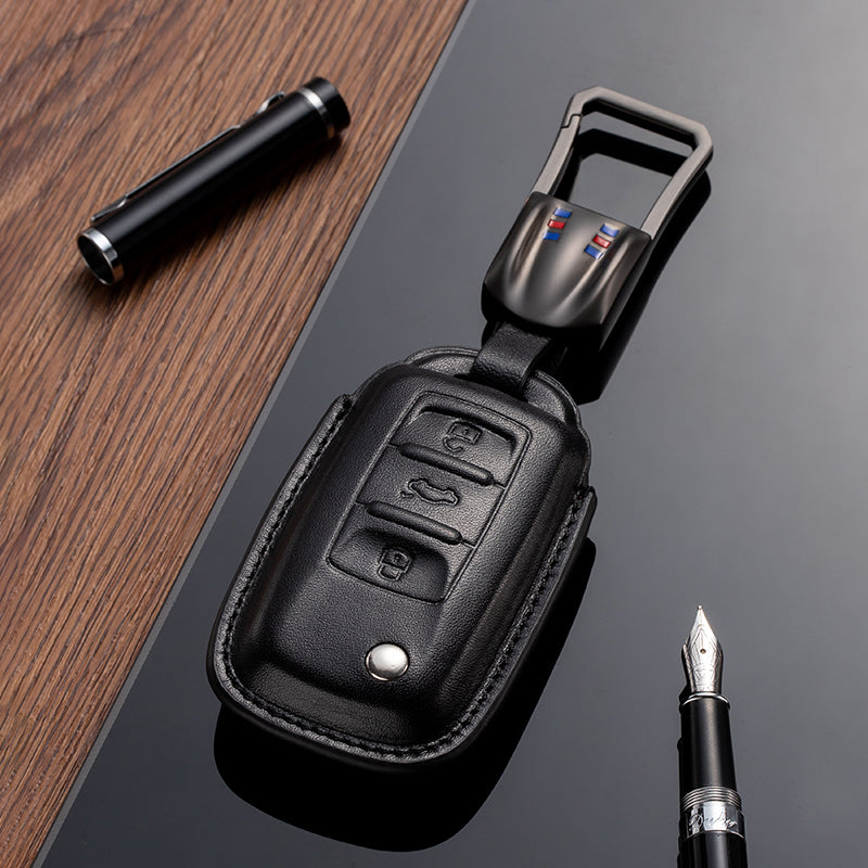 Leather Key Fob Cover for Volkswagen (Model A/B) - T-Carbon Official Store