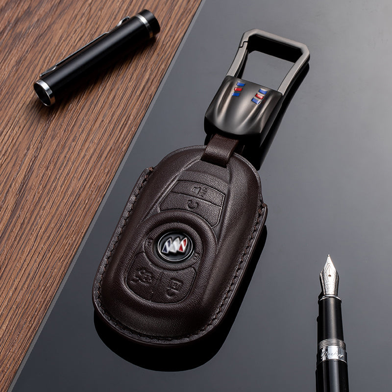 Leather Key Fob Cover for Buick (Model A) - T-Carbon Official Store