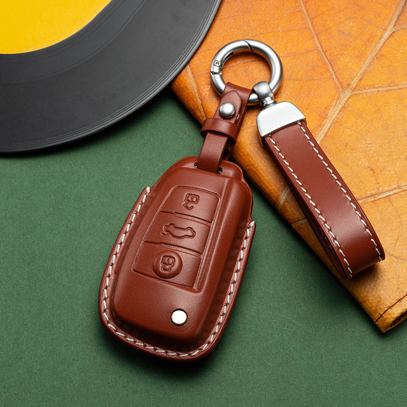 Exclusive Leather Key Fob Cover for Audi (Model B)