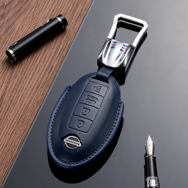 Leather Key Fob Cover for Nissan (Model A) - T-Carbon Official Store