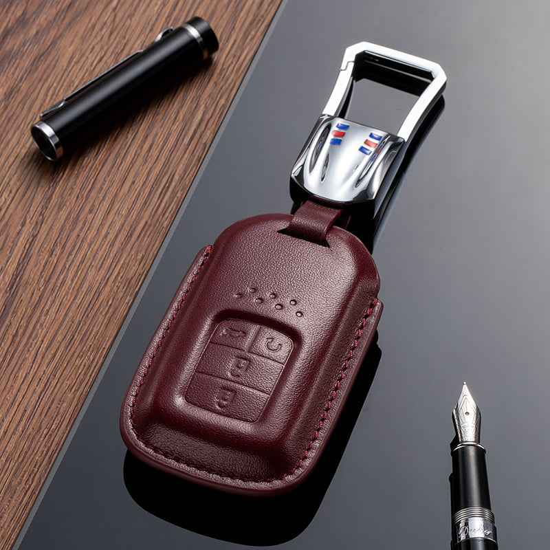 Leather Key Fob Cover for Honda (Model C) - T-Carbon Official Store