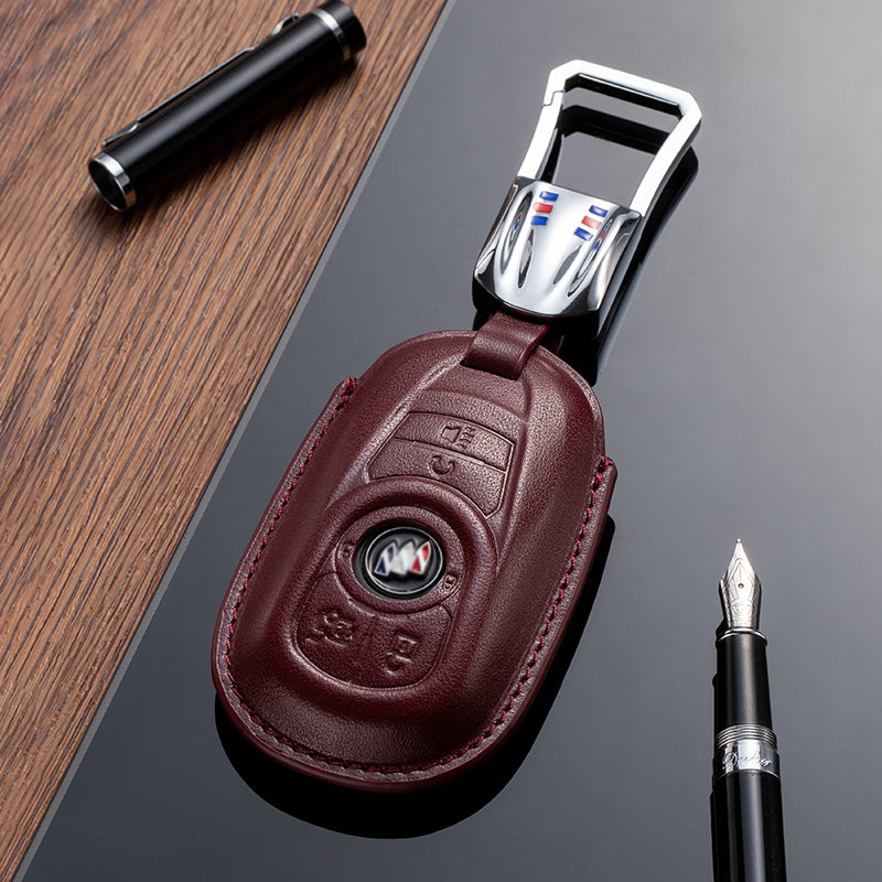 Leather Key Fob Cover for Buick (Model A) - T-Carbon Official Store