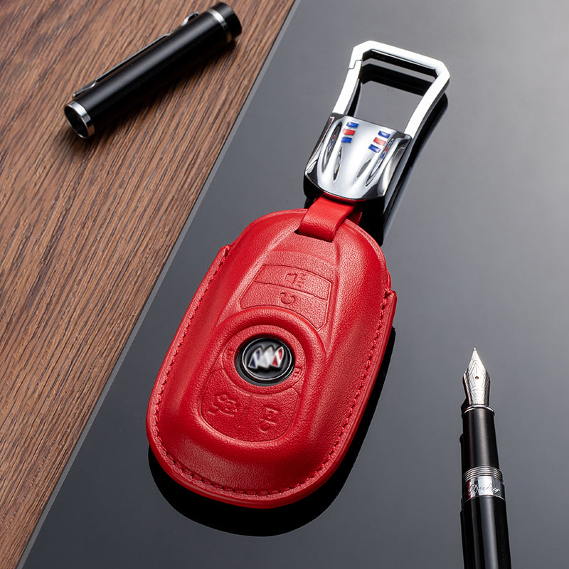 Leather Key Fob Cover for Buick (Model A) - T-Carbon Official Store