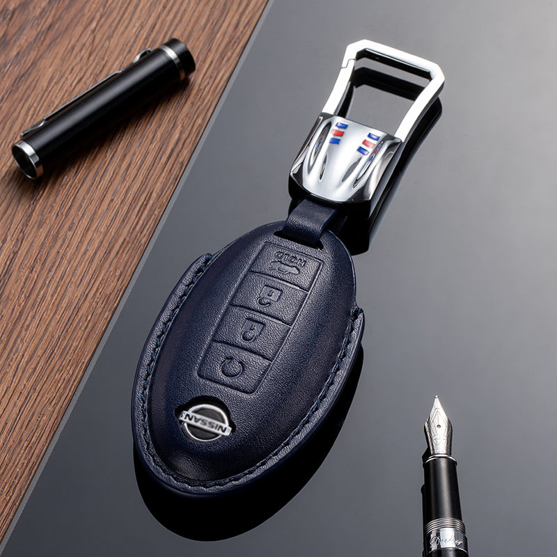 Leather Key Fob Cover for Nissan (Model A) - T-Carbon Official Store