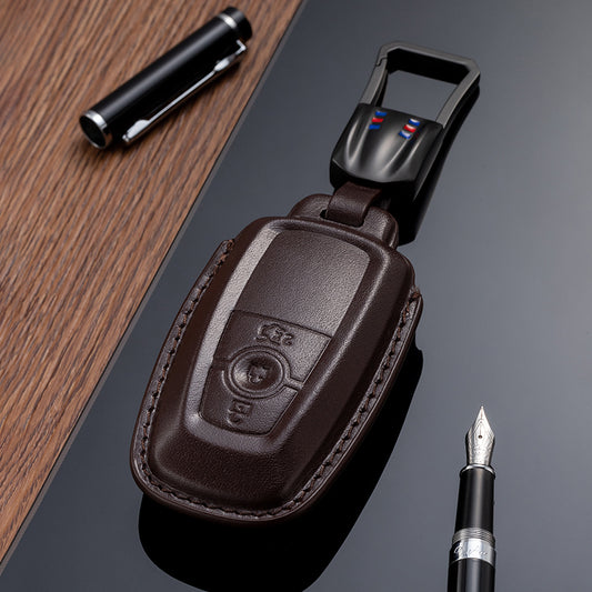 Leather Key Fob Cover for Ford (Model C) - T-Carbon Official Store