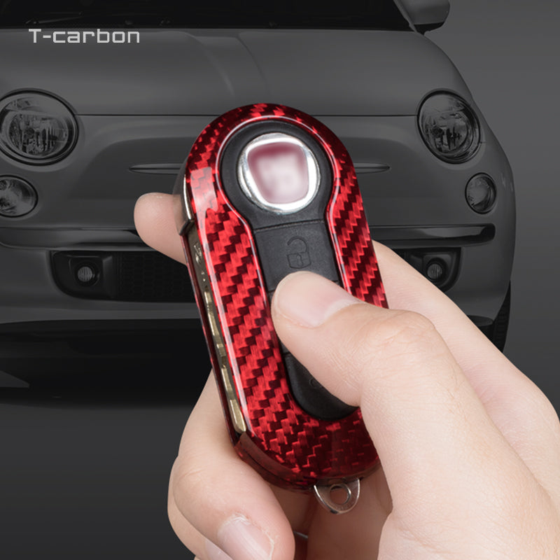 T-Carbon for Fiat Carbon Fiber Key Fob Case (Model A) - T-Carbon Official Store