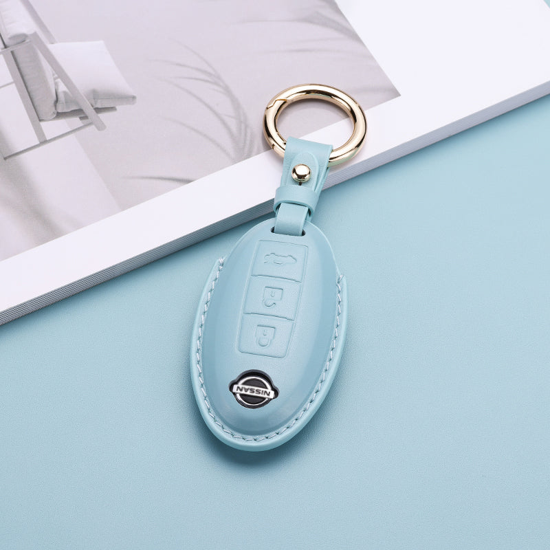 Pastel Leather Key Fob Cover for Nissan (Model A) - T-Carbon Official Store