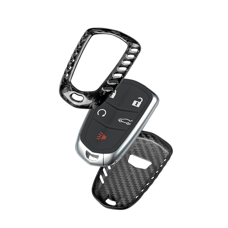 T-Carbon for Cadillac Carbon Fiber Key Fob Case (Model B) - T-Carbon Official Store