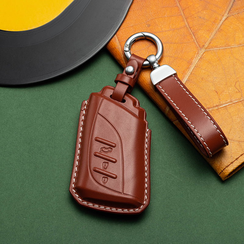 Exclusive Leather Key Fob Cover for Lexus (Model D)