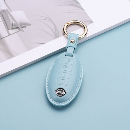 Pastel Leather Key Fob Cover for Nissan (Model A) - T-Carbon Official Store