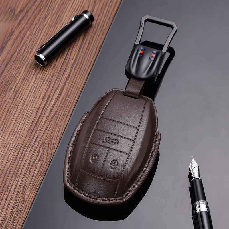 Leather Key Fob Cover for Bentley (Model A)