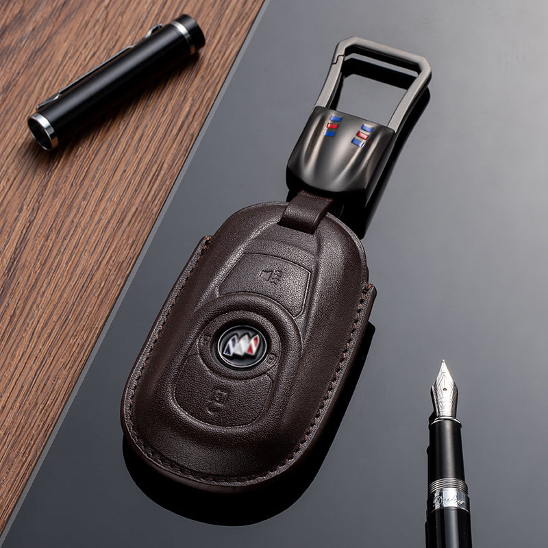 Leather Key Fob Cover for Buick (Model A) - T-Carbon Official Store