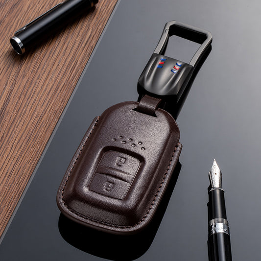 Leather Key Fob Cover for Honda (Model C) - T-Carbon Official Store