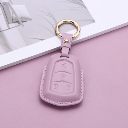 Pastel Leather Key Fob Cover for Cadillac (Model B)